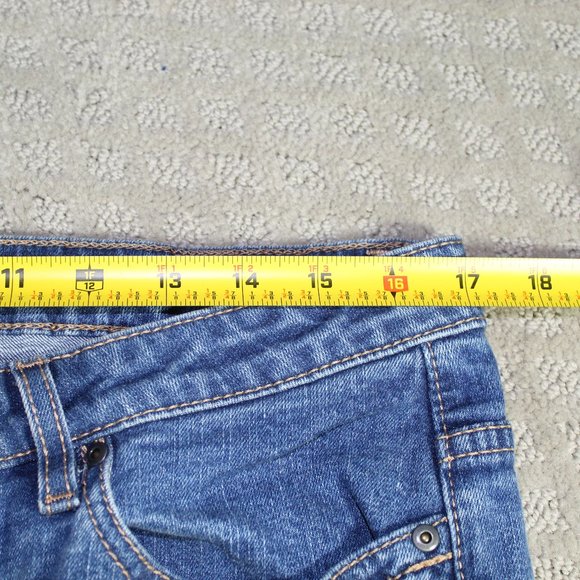 Aura Mid Rise Straight Leg Blue Jeans - Picture 3 of 5